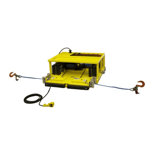 A picture of a double rope winch.